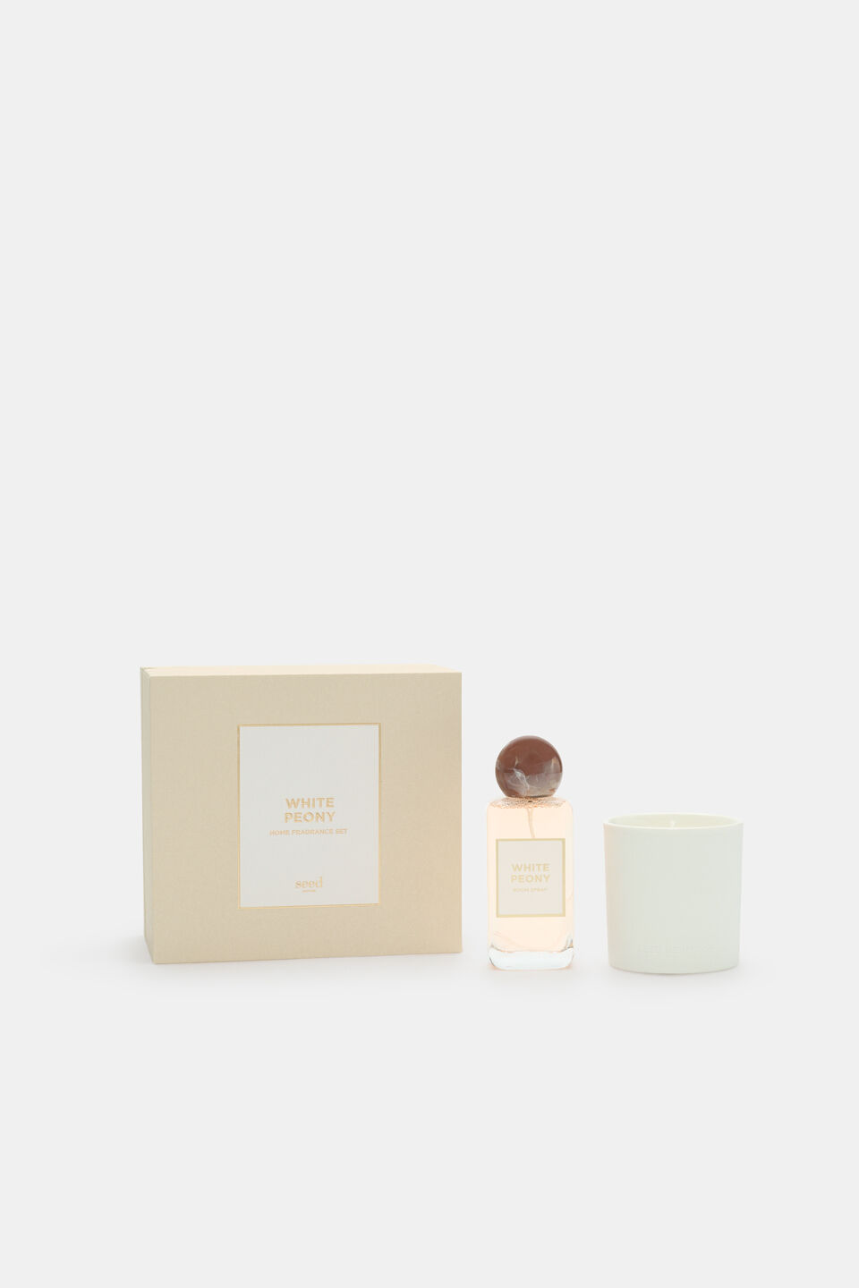 Room Spray and Scented Candle Duo Set  White Peony