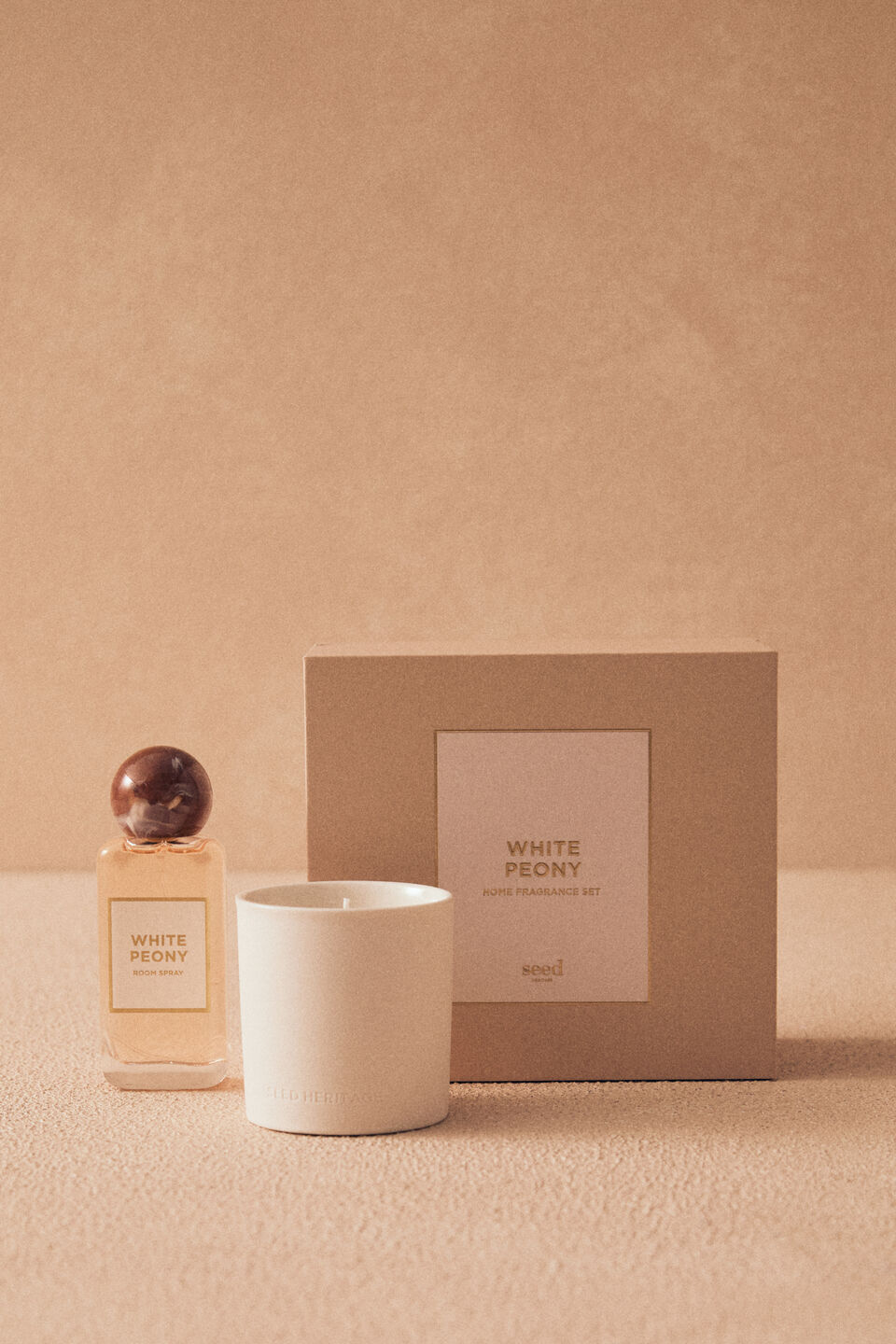 Room Spray and Scented Candle Duo Set  White Peony