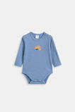 Croissant Bodysuit  Navy Marle  hi-res