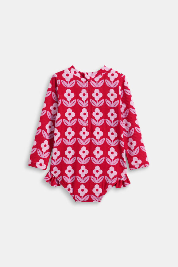 Floral Rashsuit  Chilli Red  hi-res