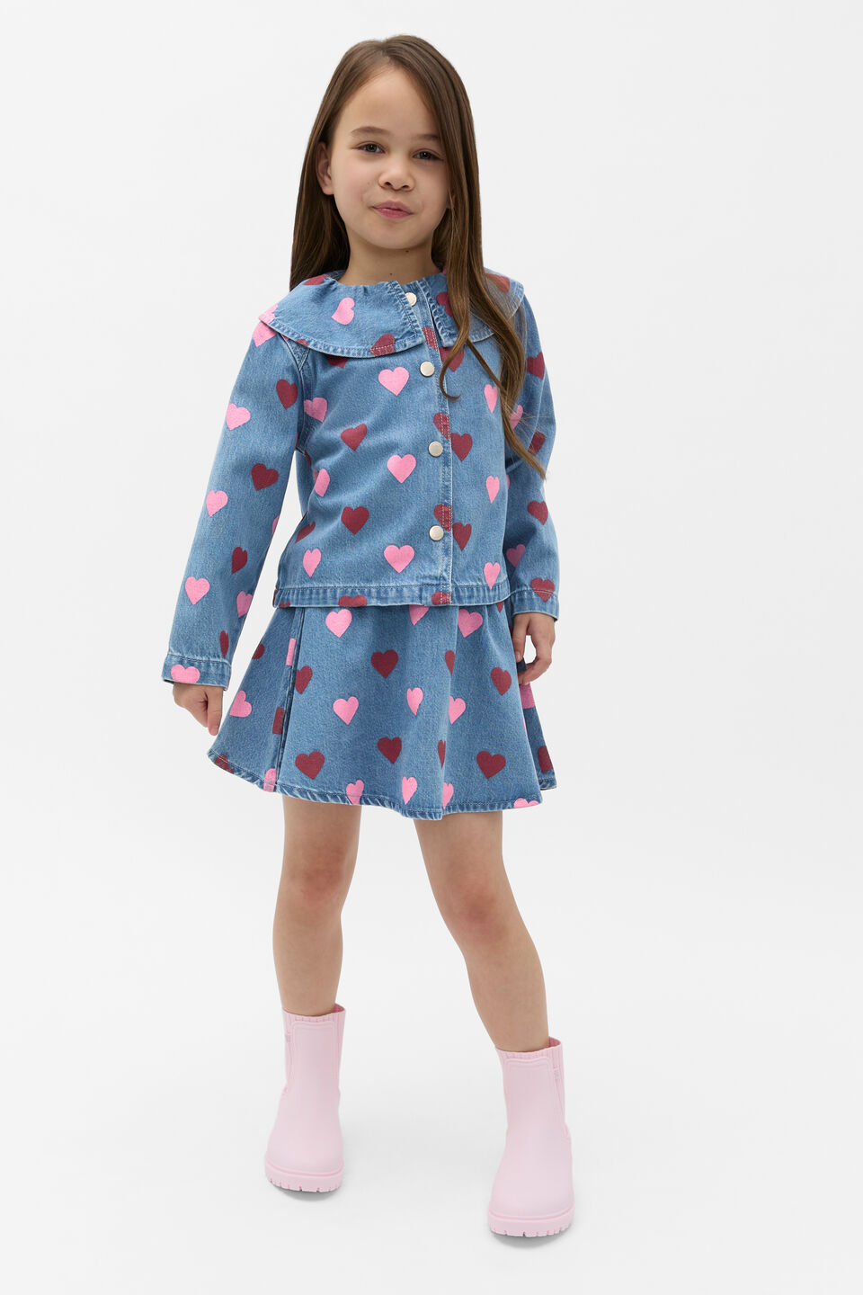 Rib Gusset Gumboot  Pink Lemonade