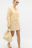 Leather Mini Panel Skirt  Light Marzipan  hi-res