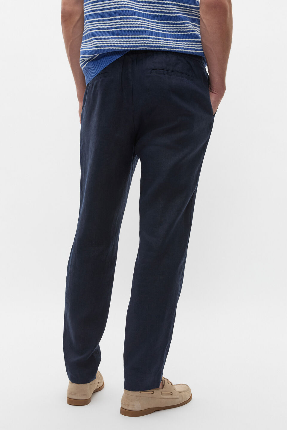 Linen Trouser  Midnight Blue