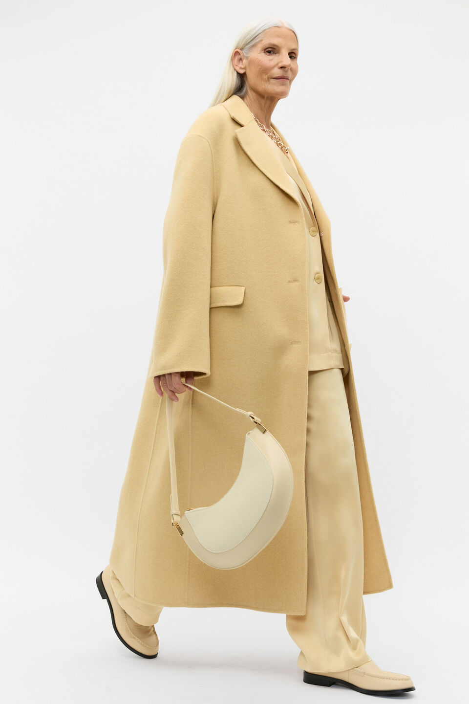 Wool Blend Boyfriend Coat  Marzipan Marle