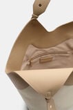 Two Tone Gathered Tote  Sandstone  hi-res