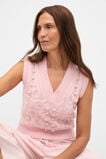 Pom Pom Cable Knit Vest  Pale Blossom Marle  hi-res