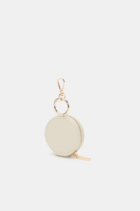 Zip Around Keyring  Cream  hi-res