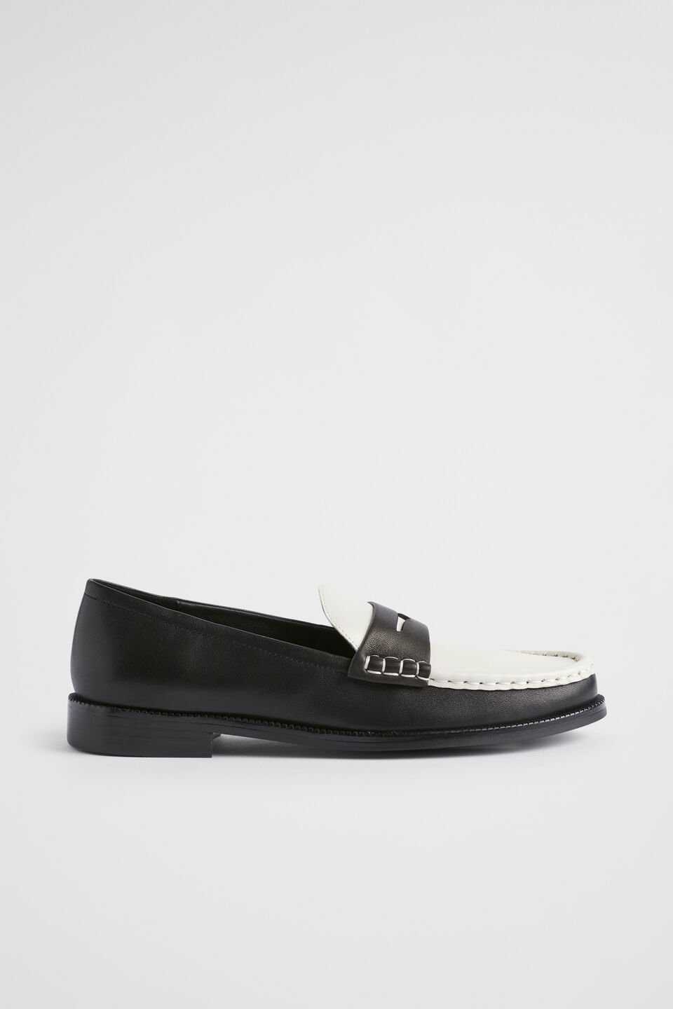 Kendall Leather Penny Loafer  Midnight Bone