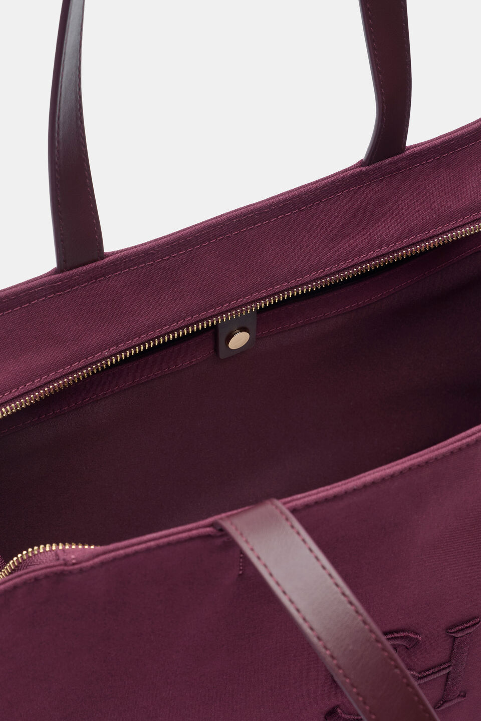 MD Fabric Tote  Plum Red