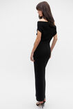 Boucle Knit Off Shoulder Dress  Black  hi-res