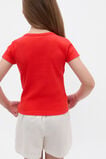 Core Logo Rib Tee  Strawberry Red  hi-res