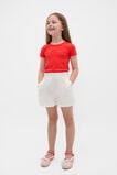 Core Logo Rib Tee  Strawberry Red  hi-res