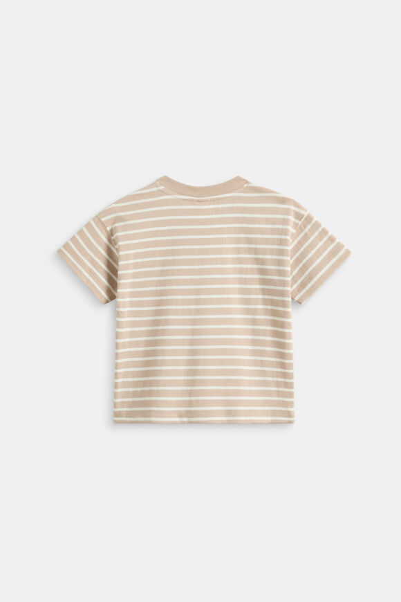 Core Stripe Logo Tee  Milk Tea  hi-res