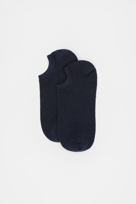 Mini Waffle Sneaker Sock  Twilight Blue  hi-res