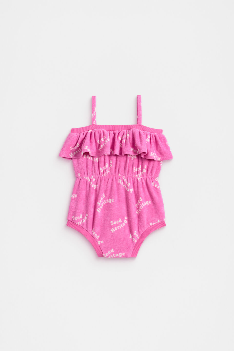 Retro Logo Romper  Wild Berry