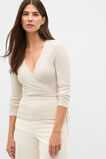Australian Merino Wrap Top  Mist Marle  hi-res