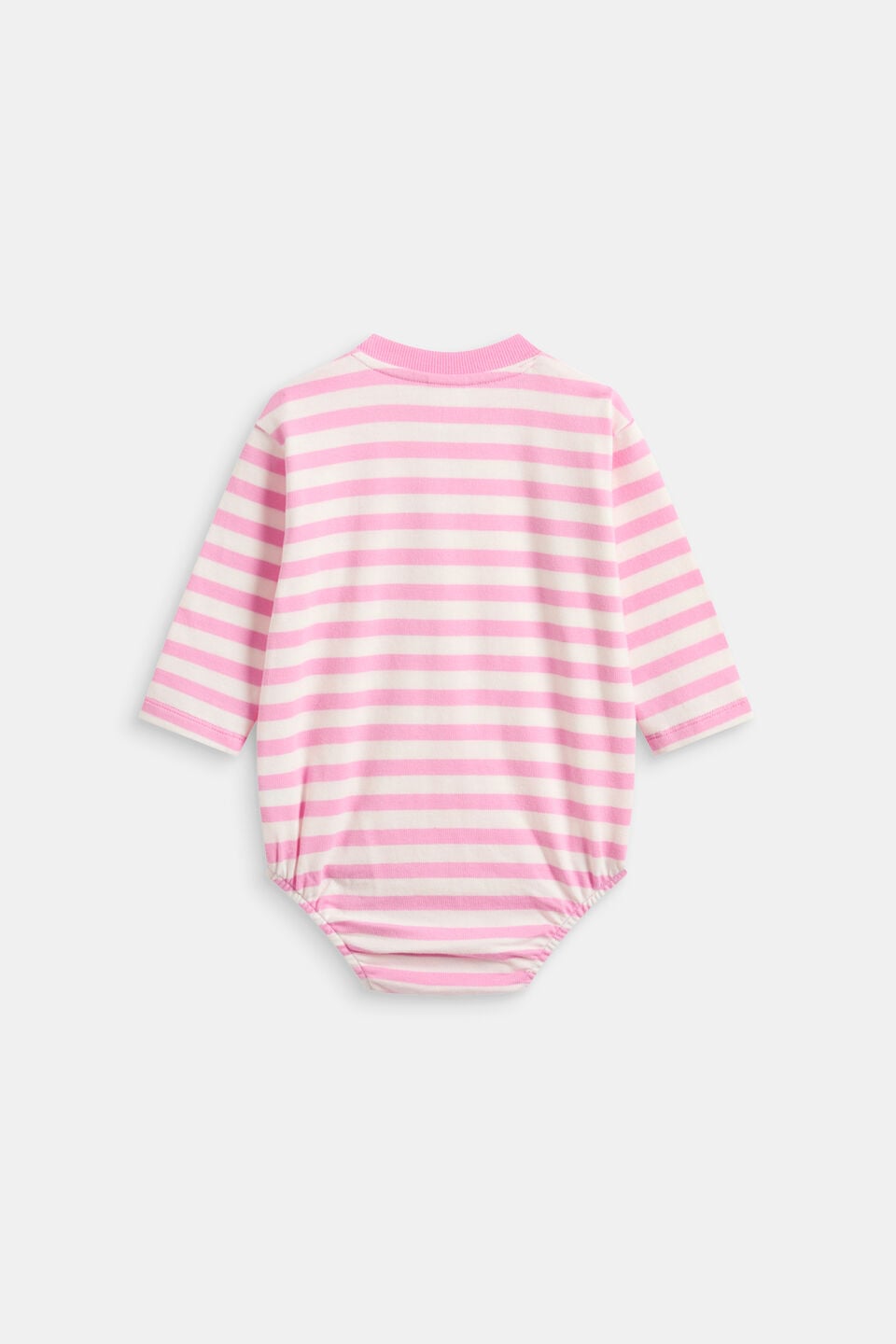 Core Stripe Rugby Bodysuit  Candy Pink