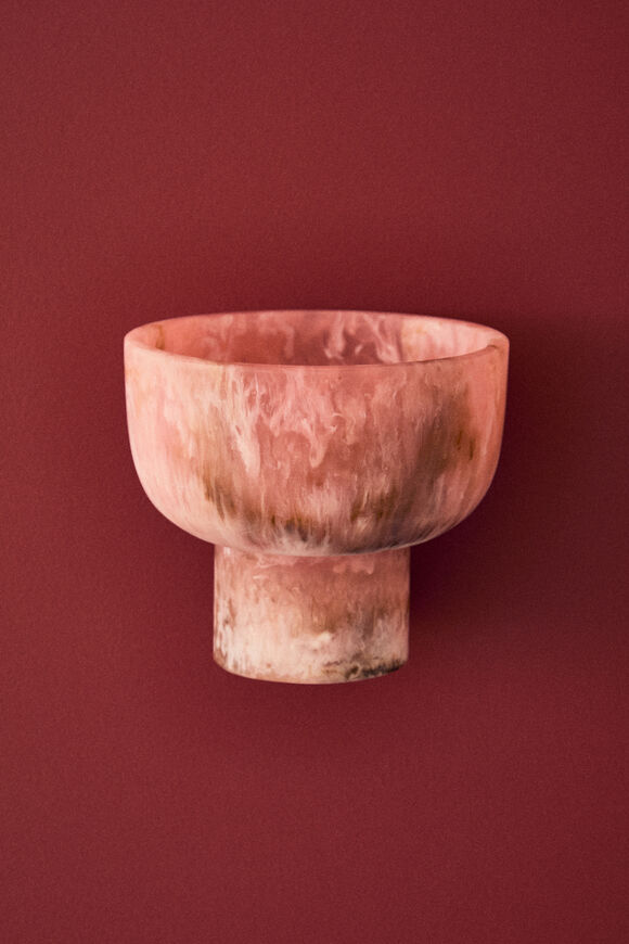 Vanneta Resin Footed Vessel  Blossom  hi-res