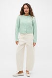 Lofty Oversized Cable Knit Cardigan  Soft Moss  hi-res