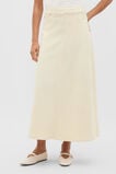 Denim Midi Skirt  Coconut Cream  hi-res