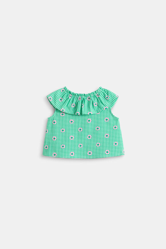 Check Flower Top  Light Evergreen  hi-res