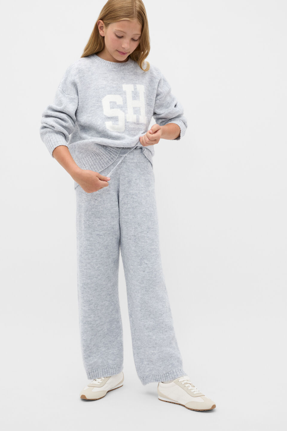 Ribbed Knit Pant  Cloud Grey Marle