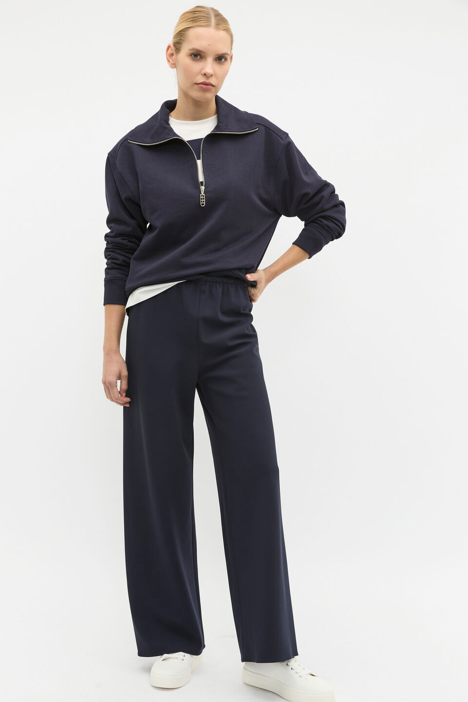 Core Heritage Half Zip Sweat  Twilight Blue