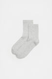 Core Quarter Crew Sock  Light Grey Marle  hi-res