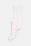 Bunny Jacquard Tights  Vanilla  hi-res