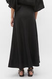 Core Linen Seam Front Skirt  Black  hi-res