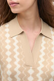 Jacquard Knit Mini Dress  Ecru  hi-res