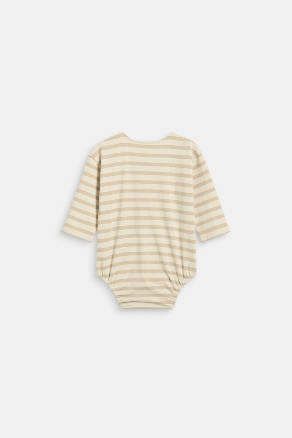 Logo Stripe Bodysuit  Milk Tea