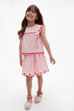 Scallop Stripe Top  Strawberry Red  hi-res