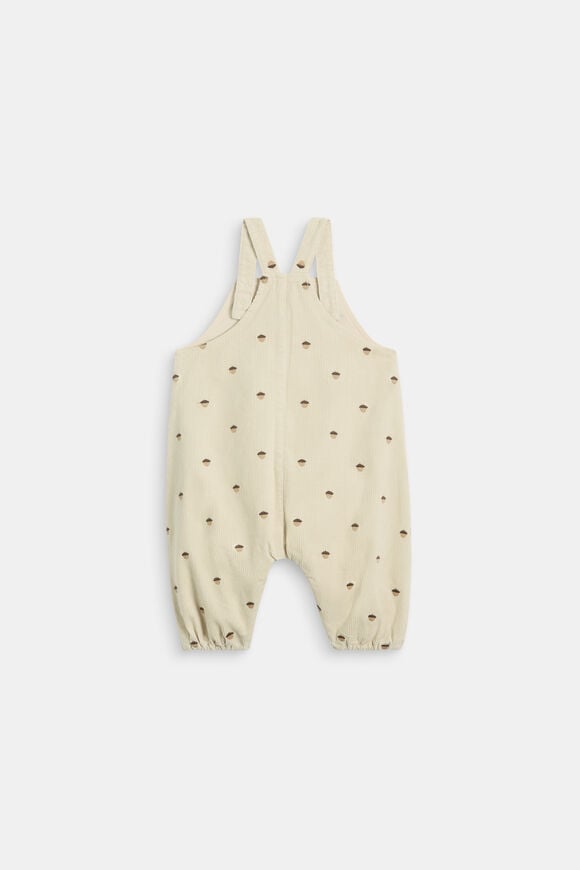 Embroidered Cord Overall  Milk Tea  hi-res