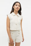 Boucle Button Top  Marshmallow  hi-res