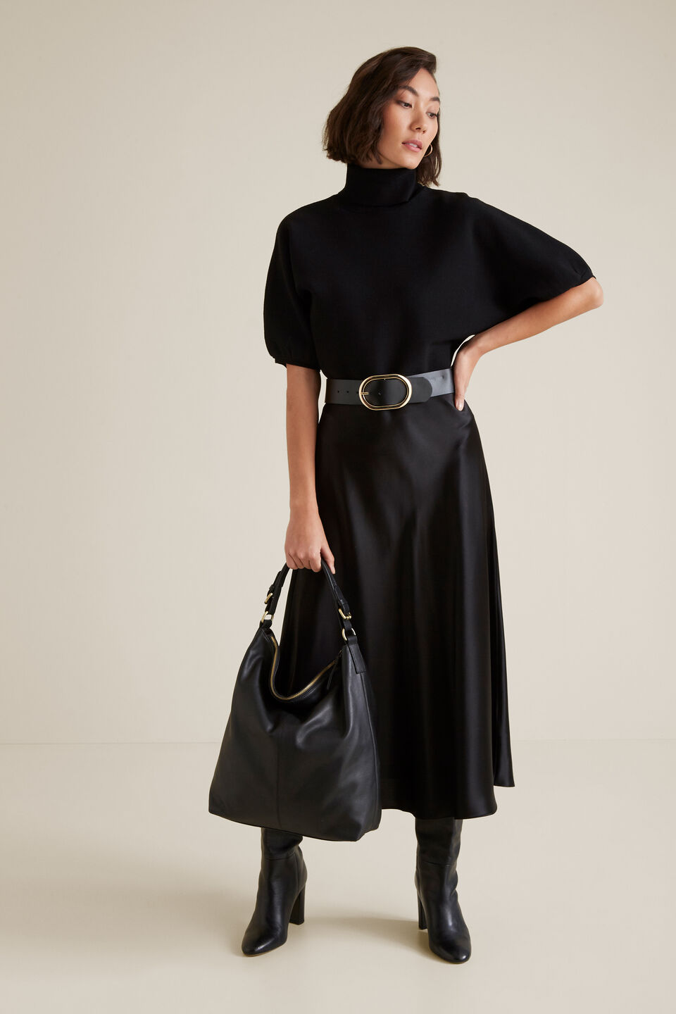 Satin Swing Skirt  