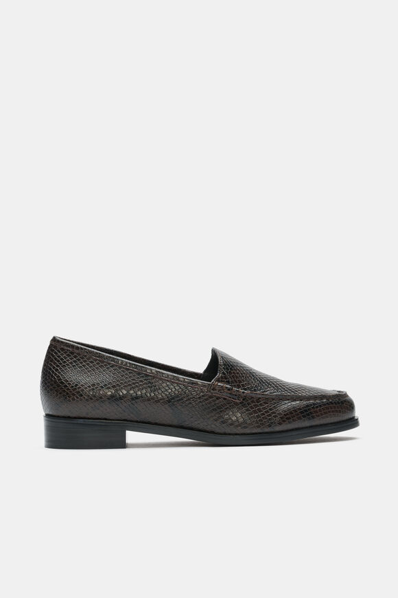 Nella Loafer  Coffee Bean Snake Print  hi-res