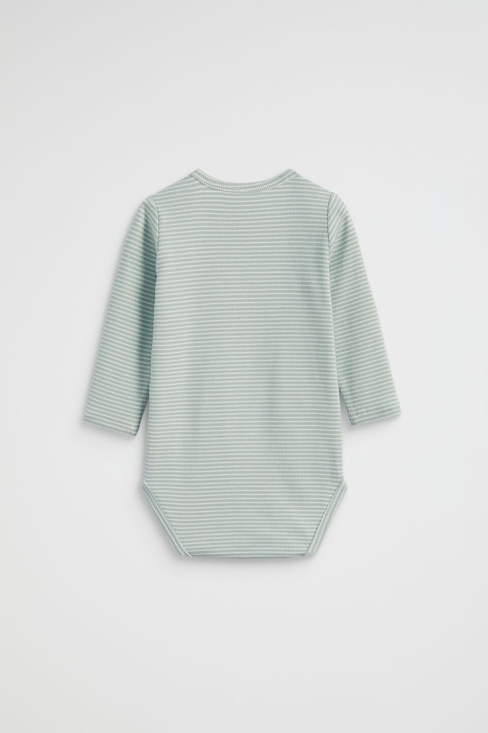 Core Rib Logo Bodysuit  Sage Stripe