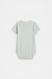 Core Rib Logo Bodysuit  Sage Stripe  hi-res