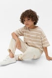 Stripe Logo Tee  Milk Tea  hi-res