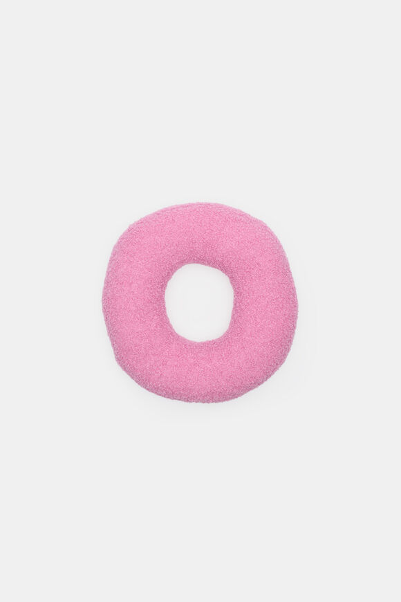 Pink Boucle Initial Cushion  O  hi-res