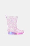 Light Up Gumboot  Classic Cream Multi  hi-res