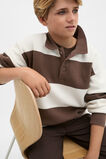 Stripe Rugby Knit  Chocolate  hi-res