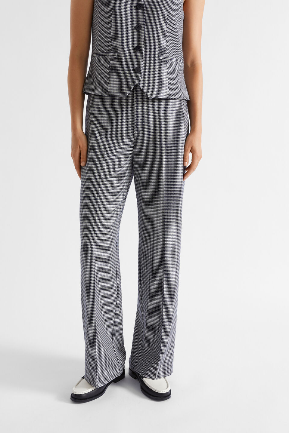 Houndstooth High Waisted Pant  Midnight Sky Houndstooth