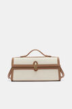 Textured Fabric Clutch  Toffee  hi-res