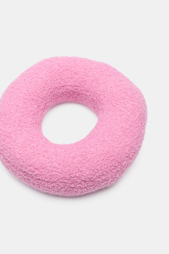 Pink Boucle Initial Cushion  O  hi-res