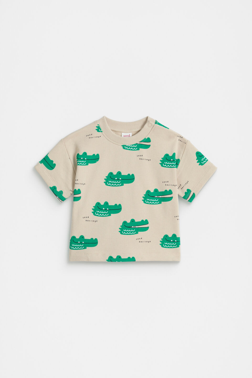 Croc Track Tee  Cool Stone