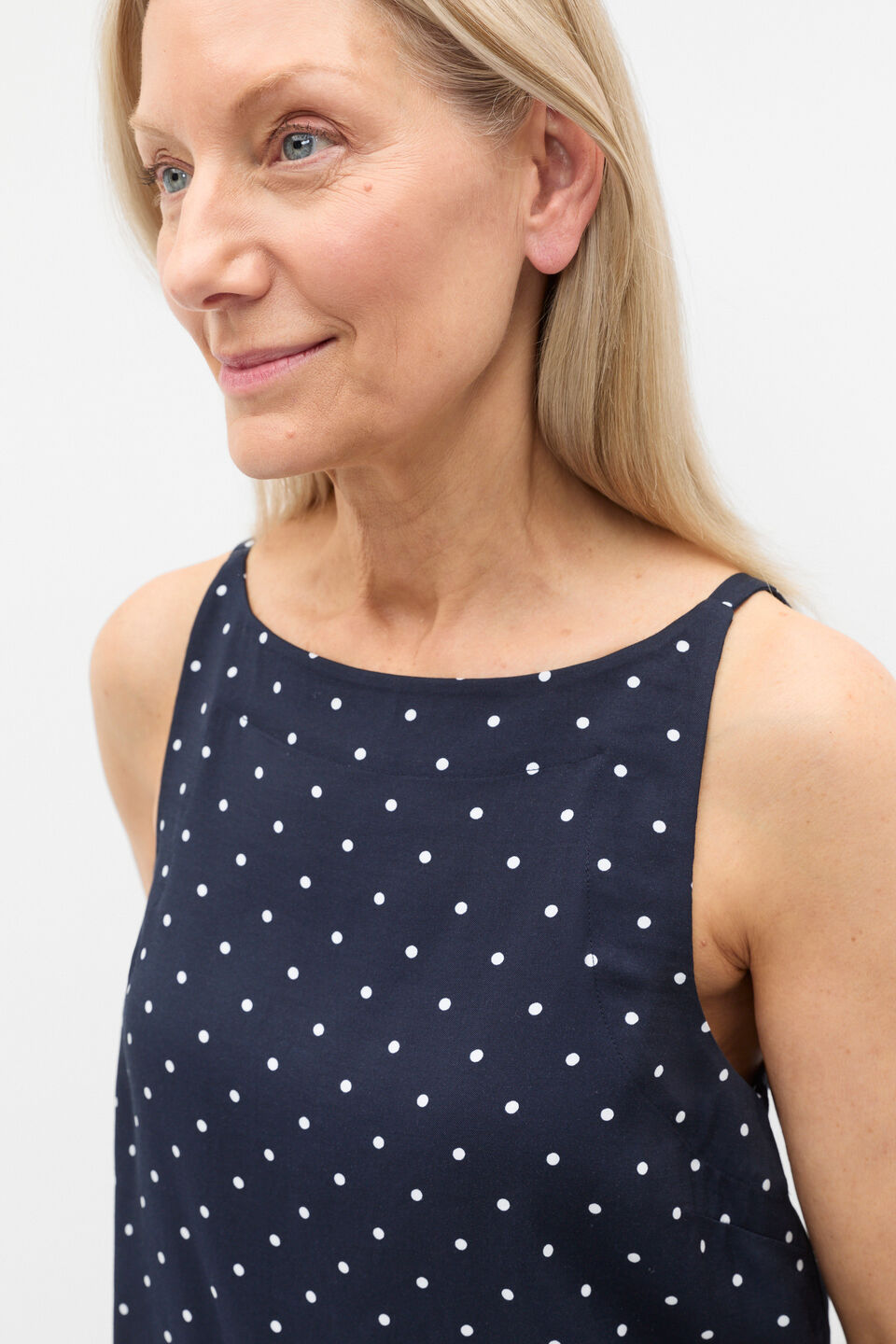 Spot Print Shell Top  Twilight Spot