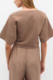 Compact Crepe Knit Top  Nutmeg  hi-res