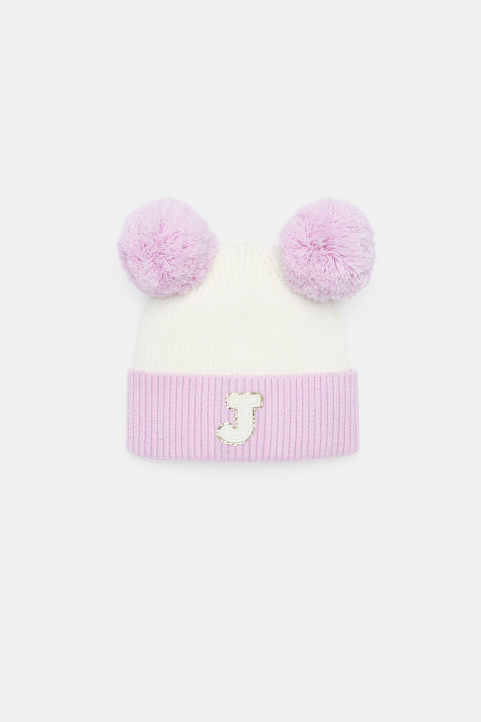 Mini Glitter Initial Beanie  J